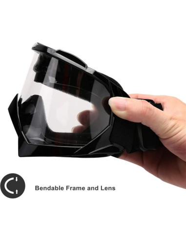 Gafas de Motocicleta LJDJ 026BK Anti-UV Ajustables