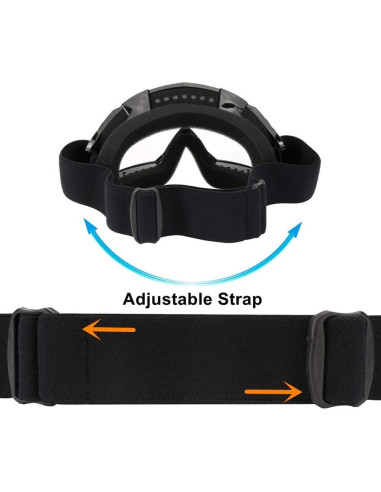 Gafas de Motocicleta LJDJ 026BK Anti-UV Ajustables