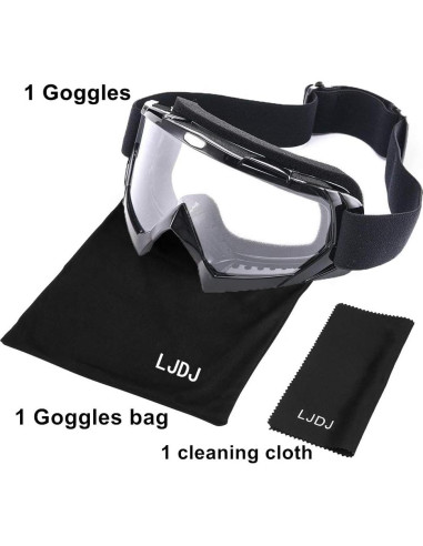 Gafas de Motocicleta LJDJ 026BK Anti-UV Ajustables