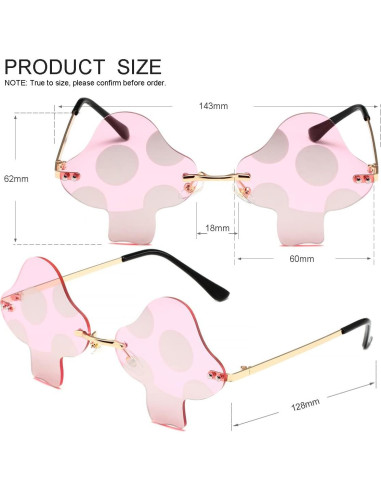 Gafas de sol JOVAKIT hongo retro UV400 para fiestas