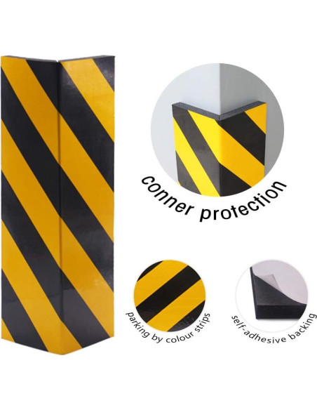 Protector de Pared de Garaje GUEQUITLEX Amarillo 4 Piezas Protector de Pared de Garaje GUEQUITLEX Amarillo 4 Piezas