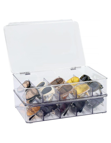 Organizador de Gafas FORUP, Estuche Apilable 5 Secciones