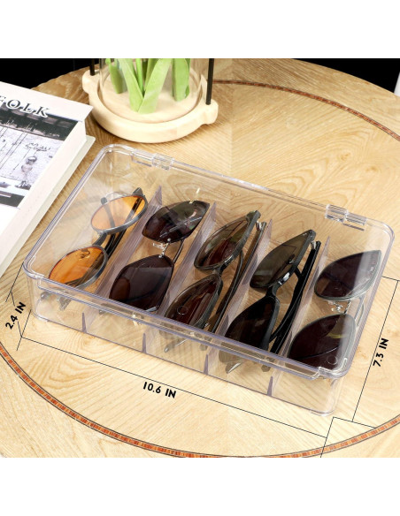 Organizador de Gafas FORUP, Estuche Apilable 5 Secciones Organizador de Gafas FORUP, Estuche Apilable 5 Secciones