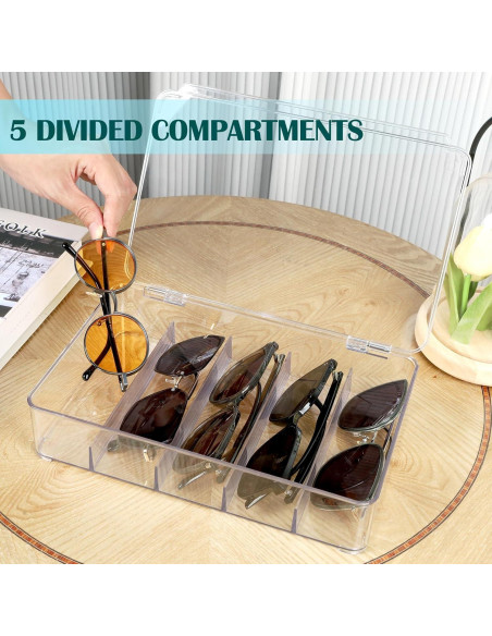 Organizador de Gafas FORUP, Estuche Apilable 5 Secciones Organizador de Gafas FORUP, Estuche Apilable 5 Secciones