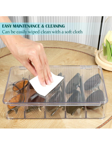 Organizador de Gafas FORUP, Estuche Apilable 5 Secciones