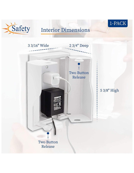 Caja de Seguridad para Enchufes Safety Innovations Doble Puerta Caja de Seguridad para Enchufes Safety Innovations Doble Puerta