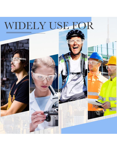 Queekay 30 Pares Gafas de Seguridad Unisex Policarbonato