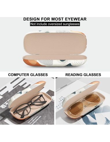 Estuche Duro para Gafas Hoja Boho con Paño de Limpieza