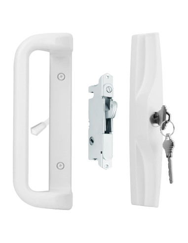 Juego de Manijas para Puerta de Patio House Guard 1006 Blanco