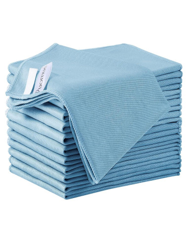 Paquete de 12 paños de microfibra Puomue 30x40 cm azul