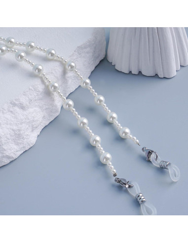 Cadena de Gafas BILIONE Blanco 75 cm Soporte Unisex