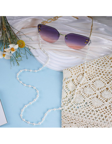 Cadena de Gafas BILIONE Blanco 75 cm Soporte Unisex