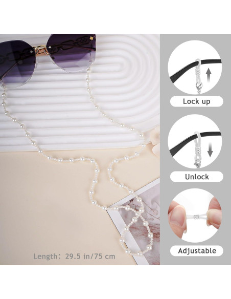Cadena de Gafas BILIONE Blanco 75 cm Soporte Unisex Cadena de Gafas BILIONE Blanco 75 cm Soporte Unisex