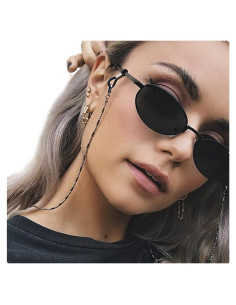 Cadena para Gafas de Sol Asphire con Perlas Negra