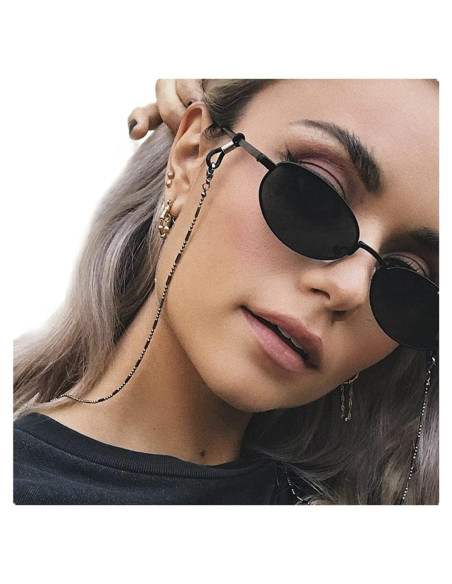 Cadena para Gafas de Sol Asphire con Perlas Negra