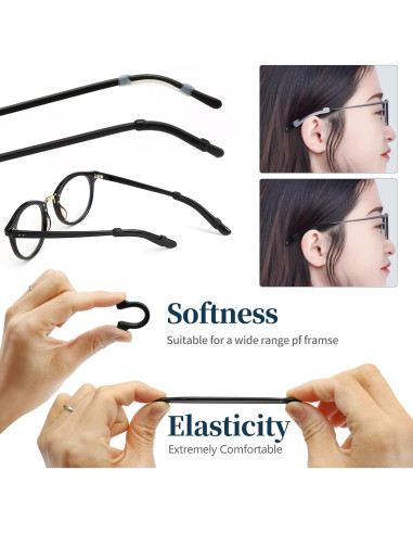 16 Pares de Soportes Antideslizantes para Gafas - Silicona