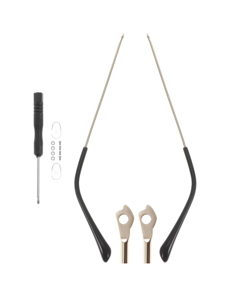 Kit de Reparación de Gafas UKCOCO Templos Metálicos Dorados Kit de Reparación de Gafas UKCOCO Templos Metálicos Dorados