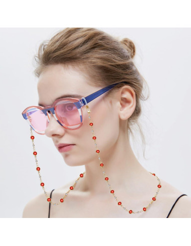 Cadena de Gafas de Perlas Coloridas Yvey - 75 cm Ajustable