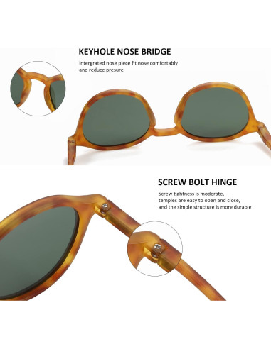 Gafas de sol polarizadas ZENOTTIC unisex 2 paquetes retro UV400