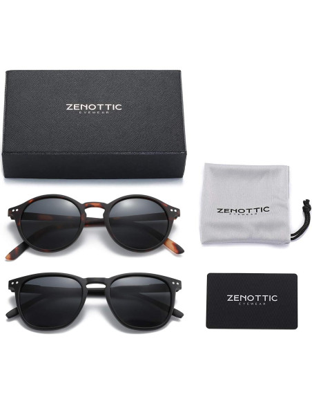 Gafas de sol polarizadas ZENOTTIC 2 Paquetes Unisex UV400 Gafas de sol polarizadas ZENOTTIC 2 Paquetes Unisex UV400