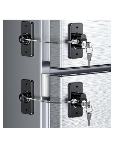 Cerradura de Refrigerador Autoadhesiva 2 Paquetes Negra