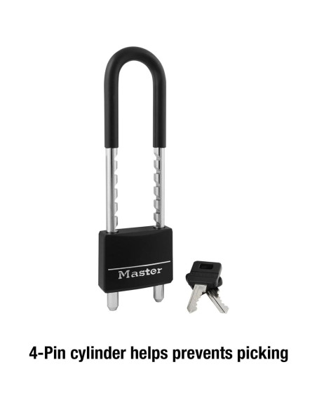 Candado Master Lock 527D Ajustable con Llave 2" Negro Candado Master Lock 527D Ajustable con Llave 2" Negro