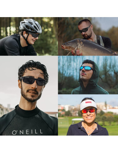 Gafas de Sol Deportivas Polarizadas Hombres UV 100% 2pack