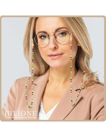 Cadena de Gafas BILIONE con Cuentas Coloridas 70 cm Cadena de Gafas BILIONE con Cuentas Coloridas 70 cm