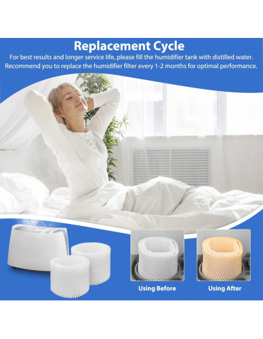 Filtros de Humidificador WF2 Extolife 6 Pack Compatibles Vicks Honeywell