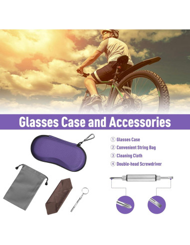 Funda de Gafas Fintie AGSB Dura EVA con Mosquetón Violeta