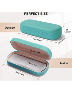 Estuche Duro para Gafas Marvolia Azul con Paño de Limpieza 2