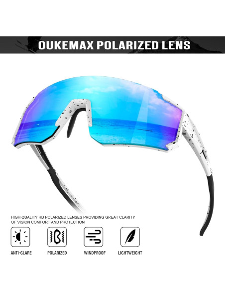Gafas de sol deportivas OUKEMAX polarizadas UV400 3 pack Gafas de sol deportivas OUKEMAX polarizadas UV400 3 pack