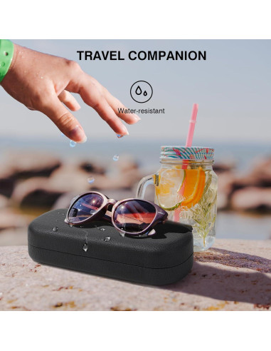 Estuche Duro para Gafas Marvolia Negro Protector PU