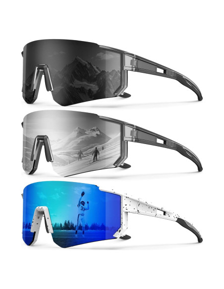 Gafas de sol deportivas OUKEMAX polarizadas UV400 3 paquetes Gafas de sol deportivas OUKEMAX polarizadas UV400 3 paquetes