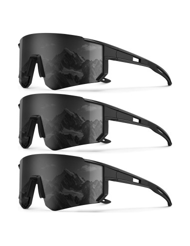 Gafas de sol deportivas OUKEMAX polarizadas UV400 - 3 piezas