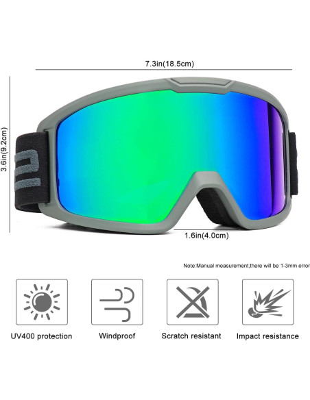 Gafas de esquí SPOSUNE Doble Lente Anti-Vaho UV400 Gafas de esquí SPOSUNE Doble Lente Anti-Vaho UV400