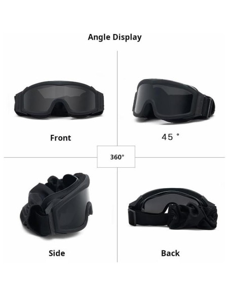Gafas de Seguridad LEJUNJIE con 3 Lentes Intercambiables Gafas de Seguridad LEJUNJIE con 3 Lentes Intercambiables