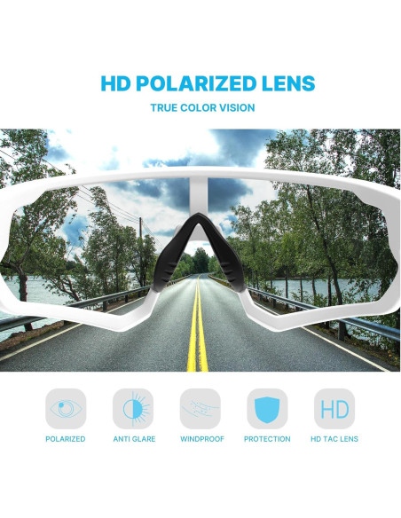 Gafas de Ciclismo Polarizadas YOZISS Cg9012b-r UV400 Gafas de Ciclismo Polarizadas YOZISS Cg9012b-r UV400