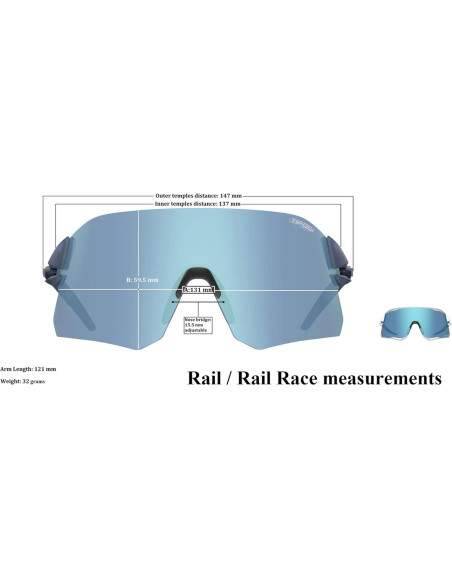 Gafas de sol Tifosi Rail Race con lentes intercambiables Gafas de sol Tifosi Rail Race con lentes intercambiables