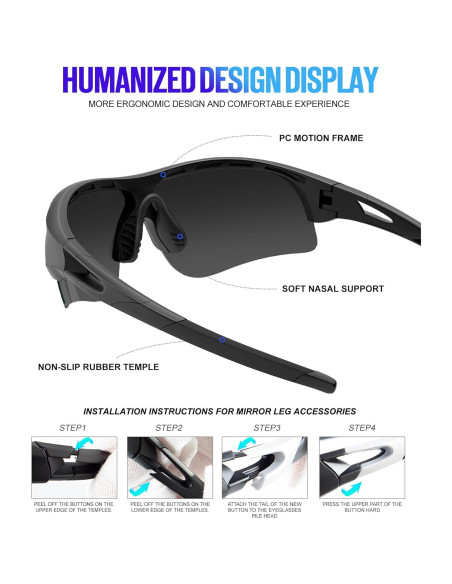 Gafas de sol polarizadas OUKEMAX para deportes - Unisex Gafas de sol polarizadas OUKEMAX para deportes - Unisex