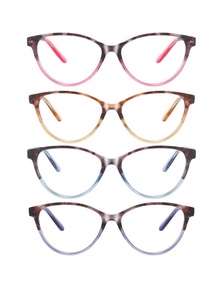 Gafas de Lectura Przene 4 Paquetes Anti Luz Azul 1.0x Gafas de Lectura Przene 4 Paquetes Anti Luz Azul 1.0x