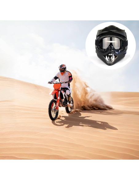 Gafas de Motocicleta LJDJ con Balaclava UV y Cubierta Facial Gafas de Motocicleta LJDJ con Balaclava UV y Cubierta Facial
