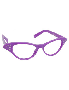 Gafas de Ojo de Gato Hip Hop 50's con Rhinestones para Mujeres