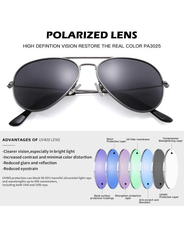 Gafas de sol Aviador Pro Acme UV400 Polarizadas 58mm