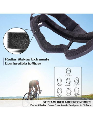Gafas de Motocicleta LOEO 2 Paquete Antiviento y Antipolvo