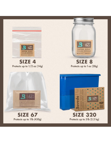 Boveda 62% RH - Paquete de 10 Control de Humedad 14g