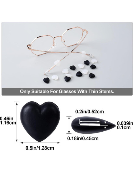 Grapas para Gafas de Silicona Suave 10 Pares Antideslizantes Grapas para Gafas de Silicona Suave 10 Pares Antideslizantes