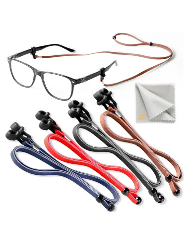 Cadenas para Gafas SIGONNA - Soporte de Cuero Eco Premium