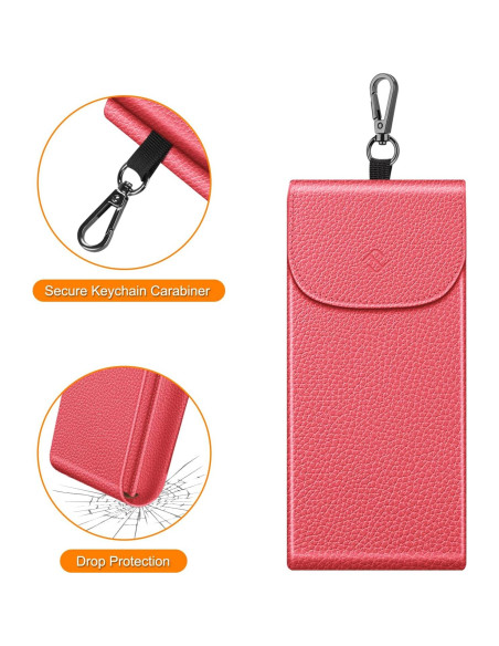 Estuche Doble para Gafas Fintie AGSB con Gancho y Cuero Vegano Estuche Doble para Gafas Fintie AGSB con Gancho y Cuero Vegano