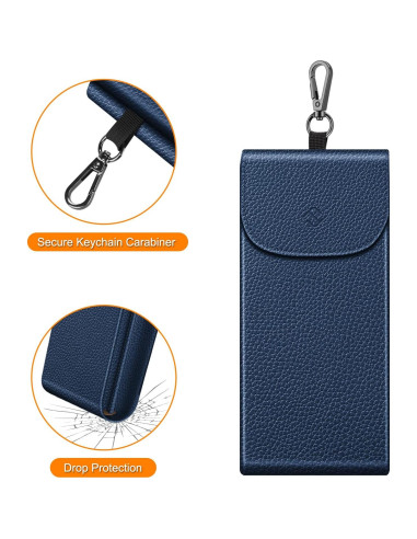 Funda Doble para Gafas Fintie Marino con Gancho y Paños